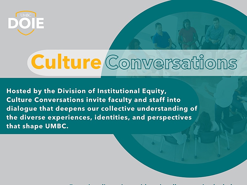 Image of culture conversations flyer and language
