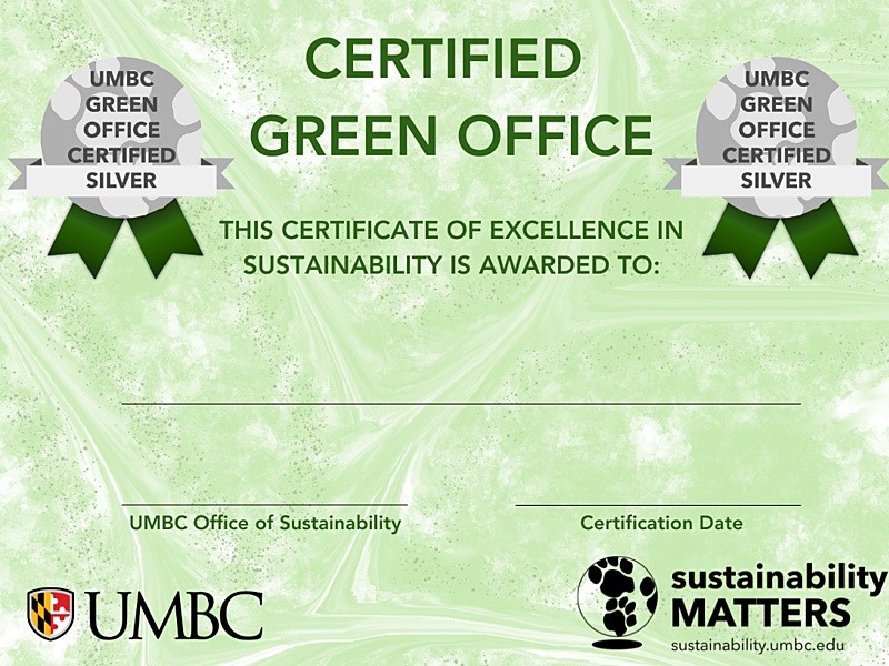 A blank certificate for a certified office