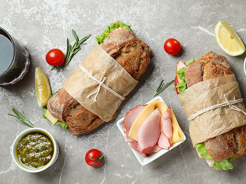 Photo of two sandwiches.