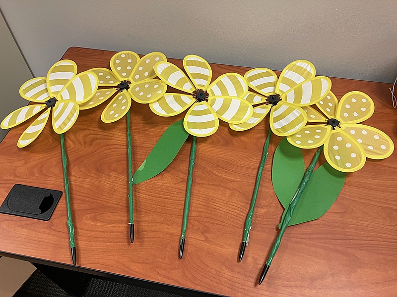 Photo of flower pinwheels.