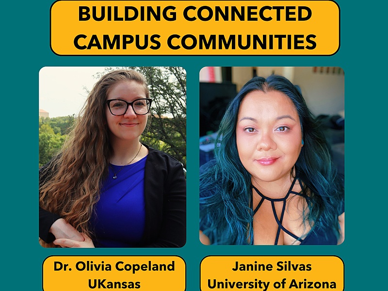 Promotional flyer for Culture Conversations. Features photos of Dr. Olivia Copeland  and Janine Silvas-the facilitators