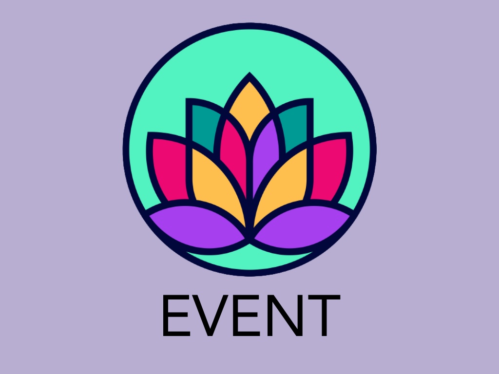 The Mosaic logo, a lotus flower in purple, yellow, pink, and teal green. Text below the logo says "event".
