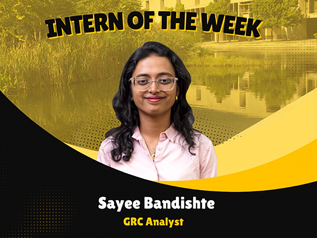 Cybersecurity MS student Sayee Bandishte "Intern of the Week".