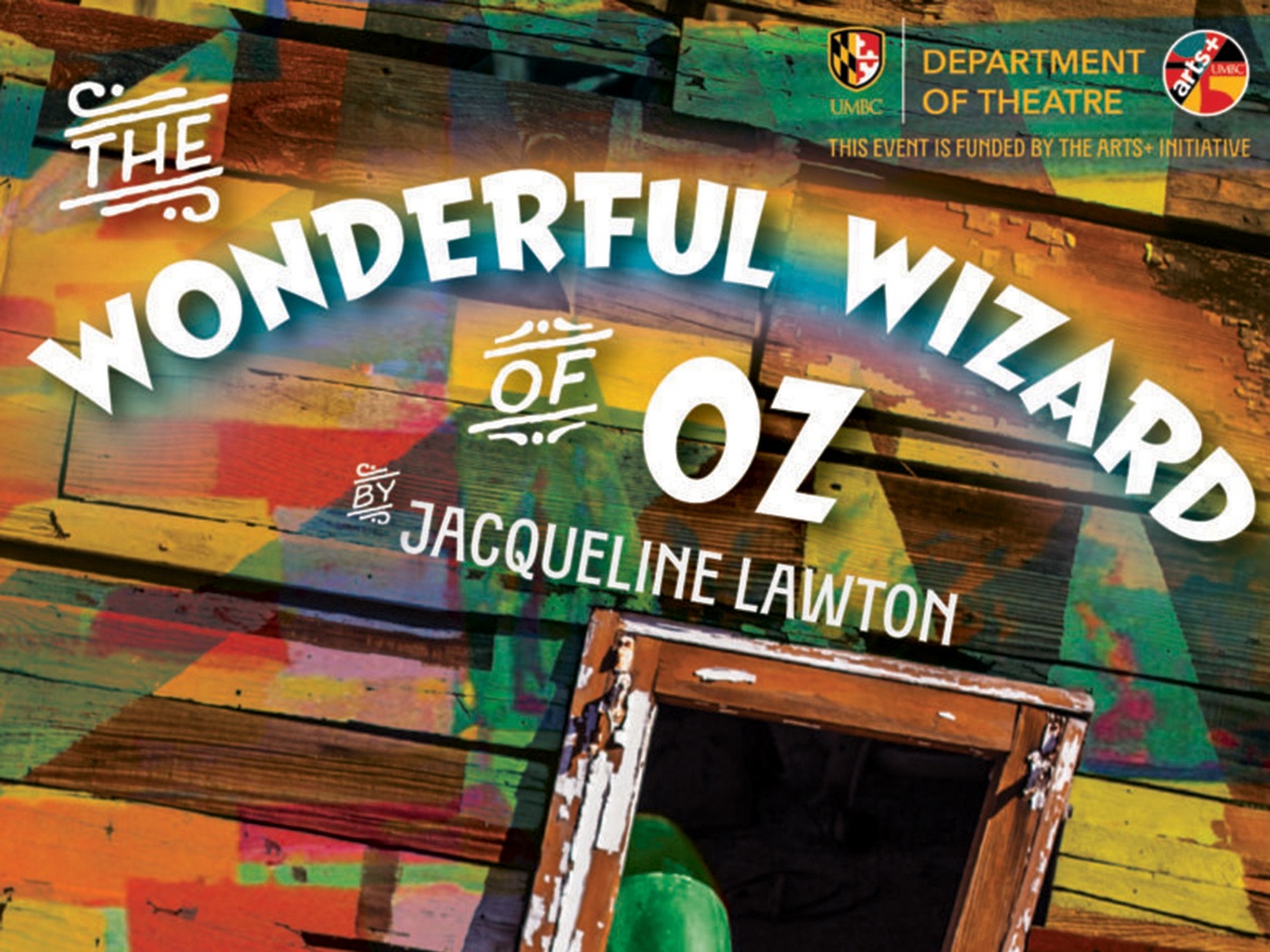 A colorful graphic design says The Wonderful Wizard of Oz by Jacqueline Layton.