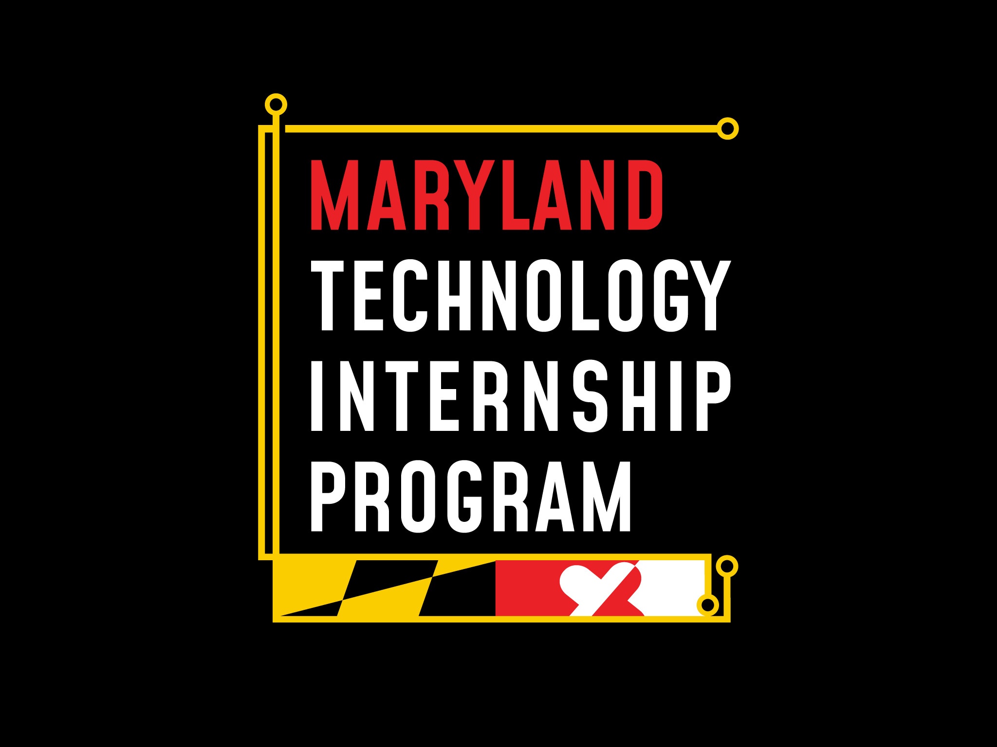 MTIP logo (gold circuits around Maryland Technology Internship Program text and a sliver of the MD state flag pattern at the bottom)