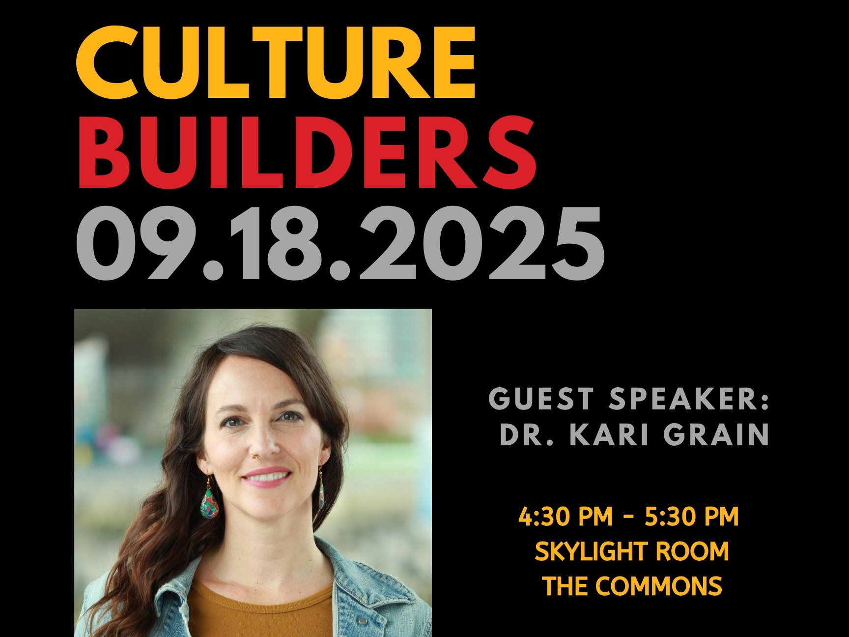 Image of flyer reading Culture Builders 9.18.2025