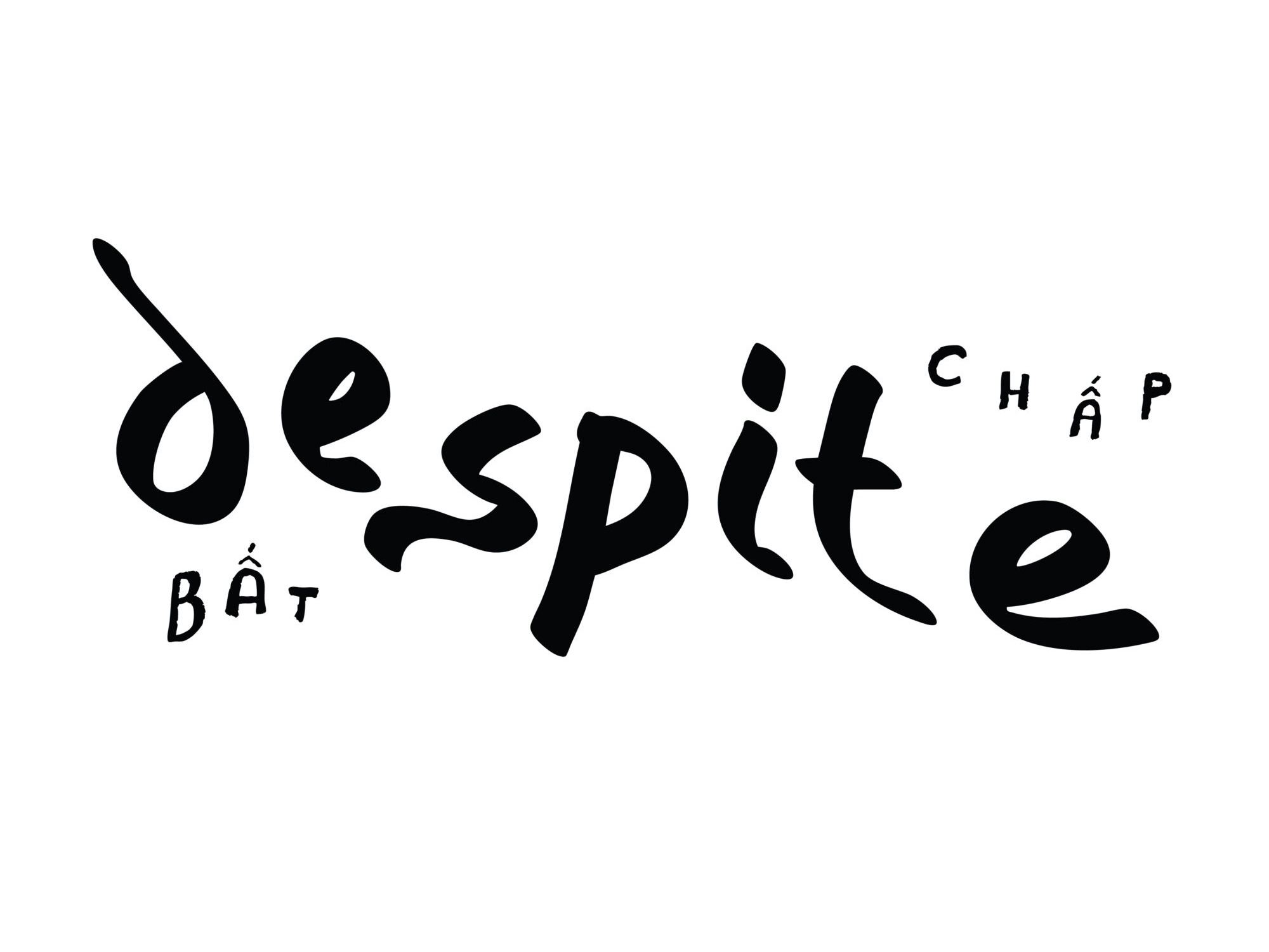 A graphic design says despite bat chap.