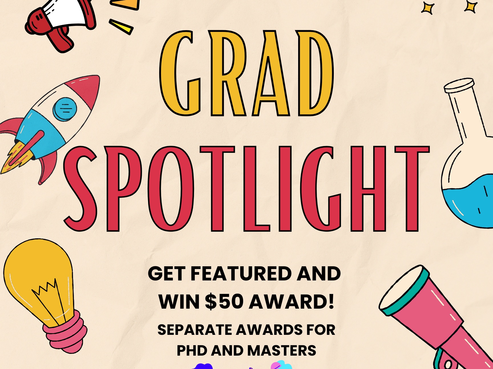 Nominate yourself to be the grad of the month!